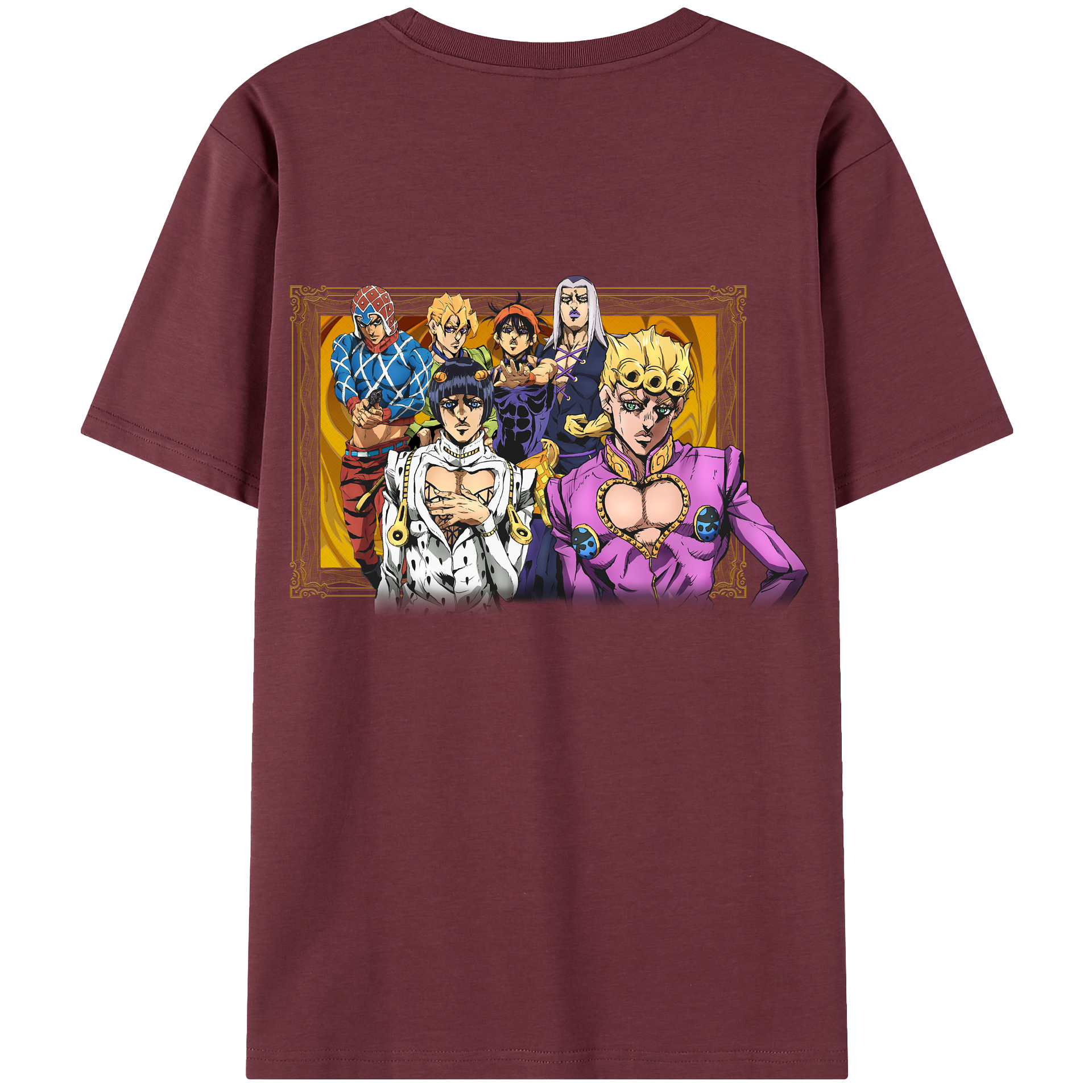 （画像用） ジョジョの奇妙な冒険 ジョルノ?ジョバァーナ JoJo's Bizarre Adventure Giorno Giovanna 綿100％半袖Tシャツ（背面プリント）